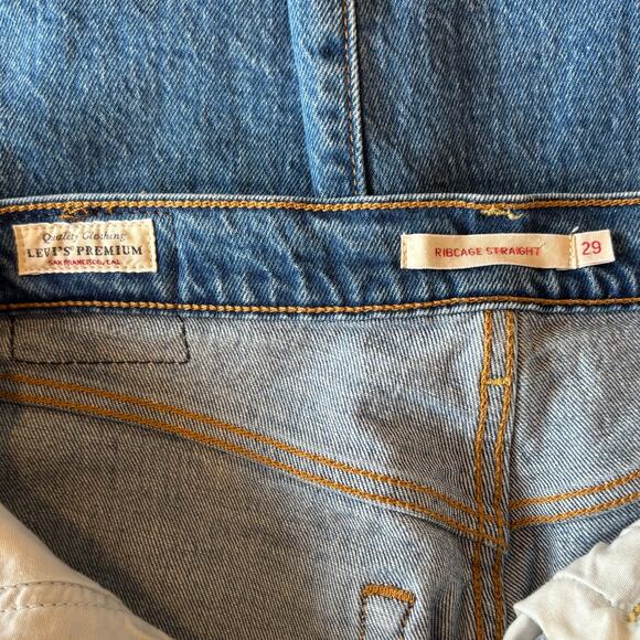 Levi's Premium Ribcage Straight Jeans Ankle Length Womens Size 29 - Picture 7 of 10
